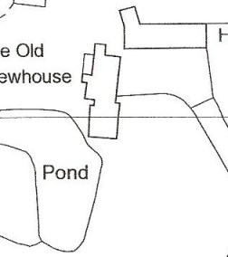 If you look carefully, you can see the outline of the vanished end of the building marked on this recent Ordnance Survey