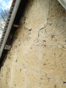 Clay in good condition from first floor upwards.