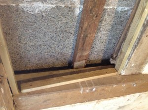 Some battens had to be fitted to irregular wall sections