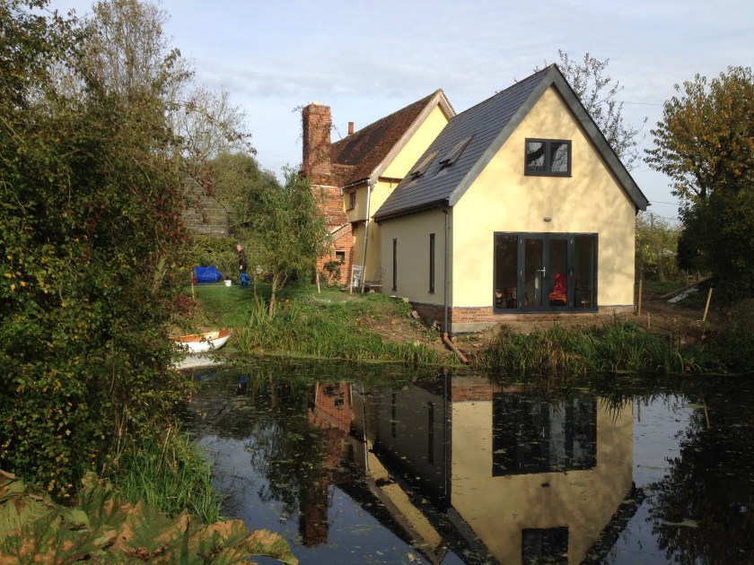 The finished extension after limewashing