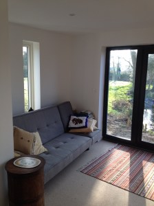 Corner of the pond room