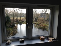 The pond from the bedroom